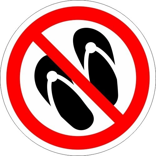 no sandals