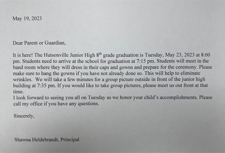 8th grade graduation